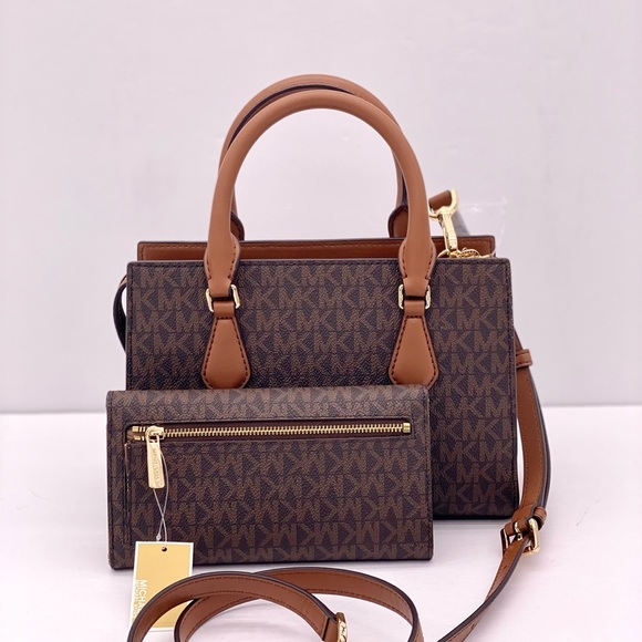 Michael Kors Small Sheila Satchel Crossbody Bag and Wallet Set - Picture 3 of 13